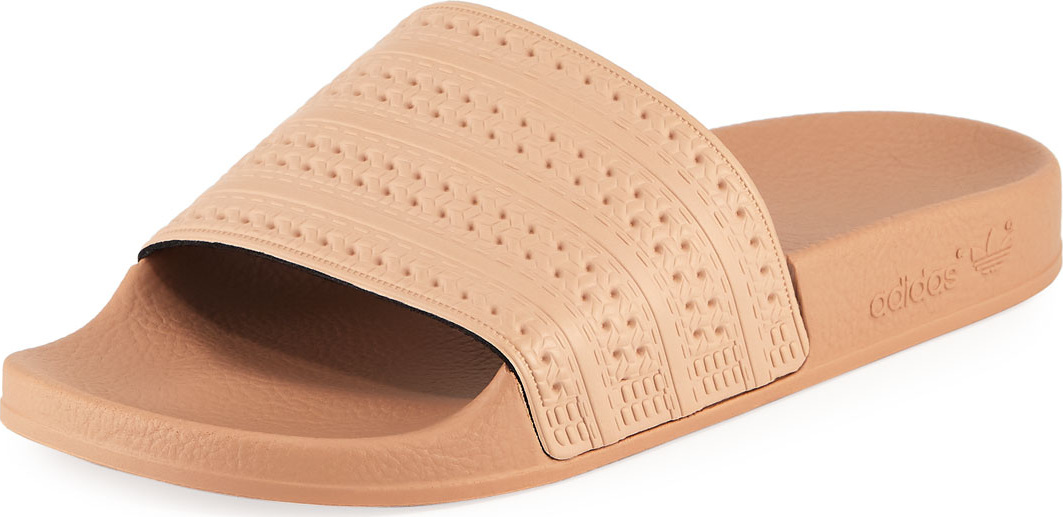 Adidas Adilette Woven Leather Comfort Slide Sandal