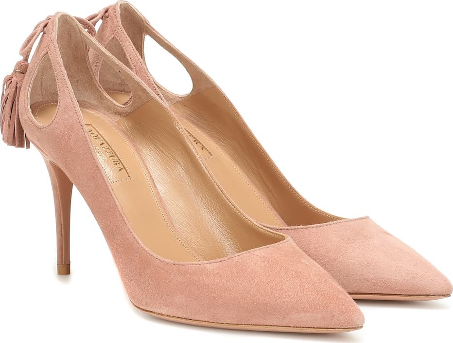 Aquazzura Forever Marilyn 85 suede pumps