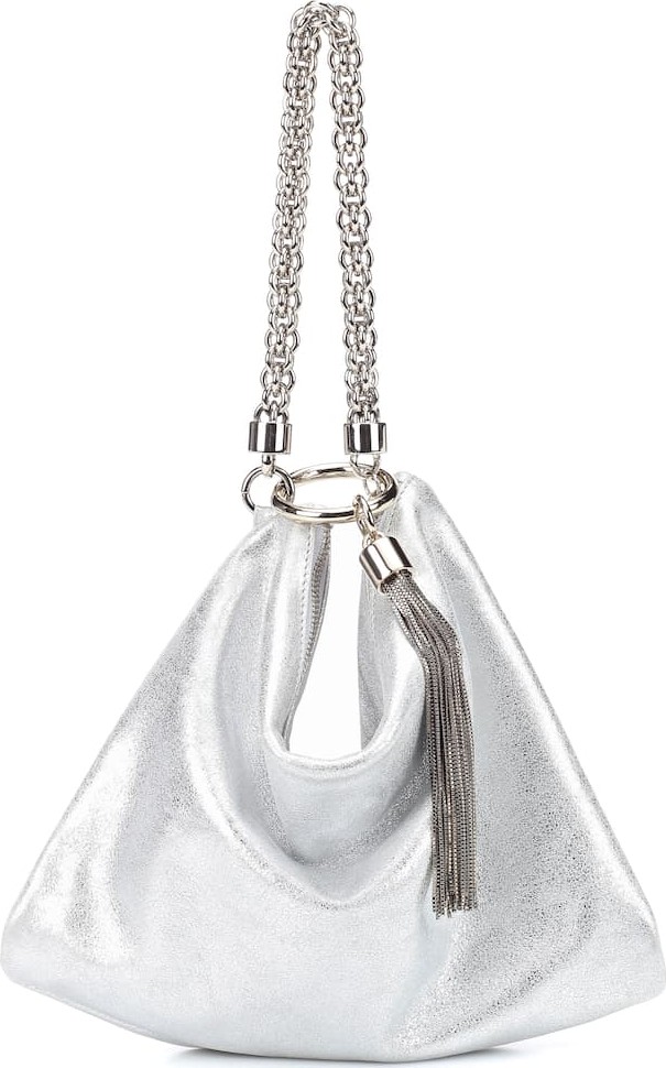 Jimmy Choo Callie metallic leather clutch