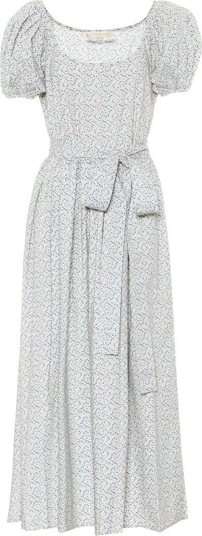 LOVESHACKFANCY Lais floral cotton-poplin midi dress