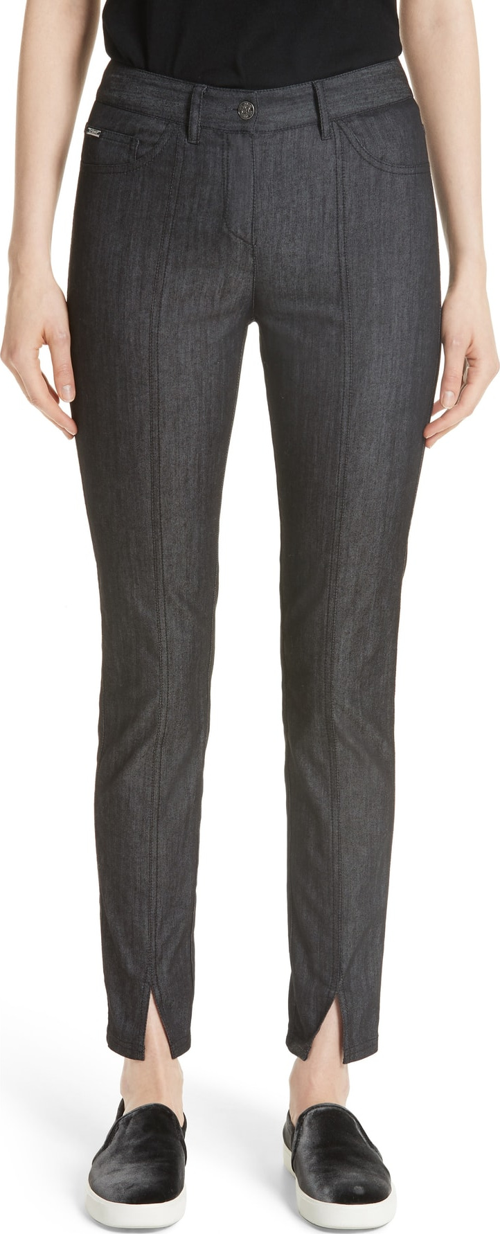 St. John Front Slit Denim Pants