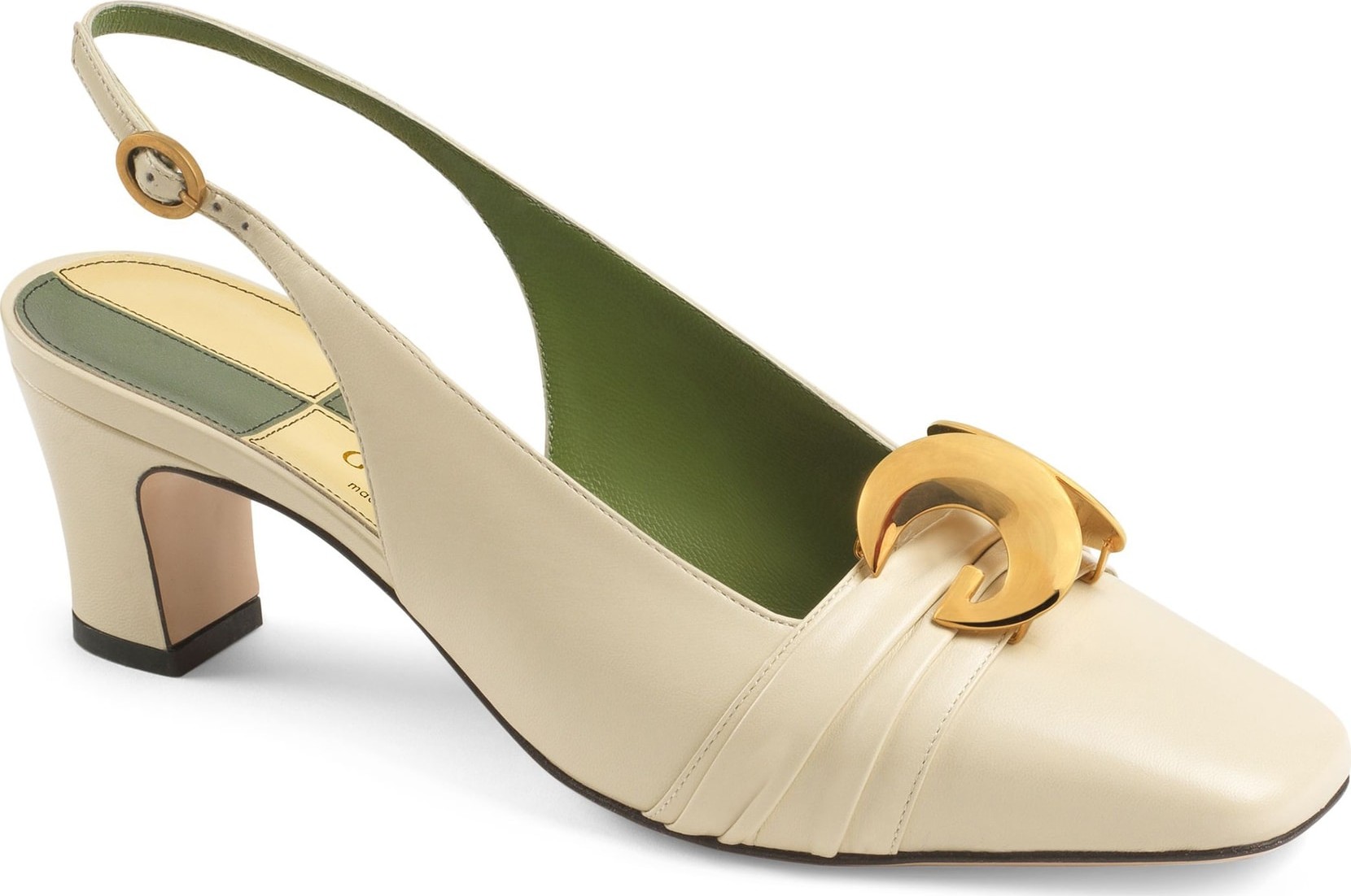 Gucci Usagi Square Toe Slingback Pump