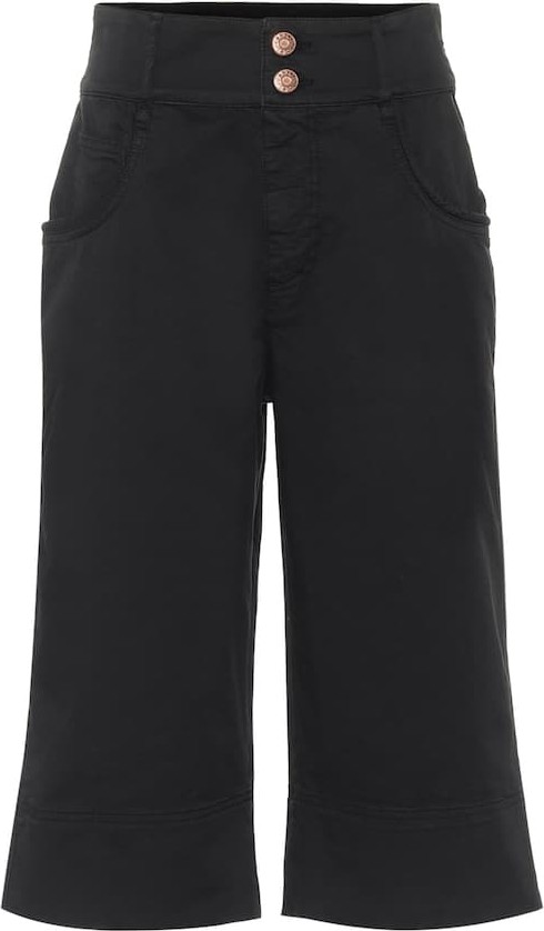 See By Chloé High-rise stretch-cotton shorts