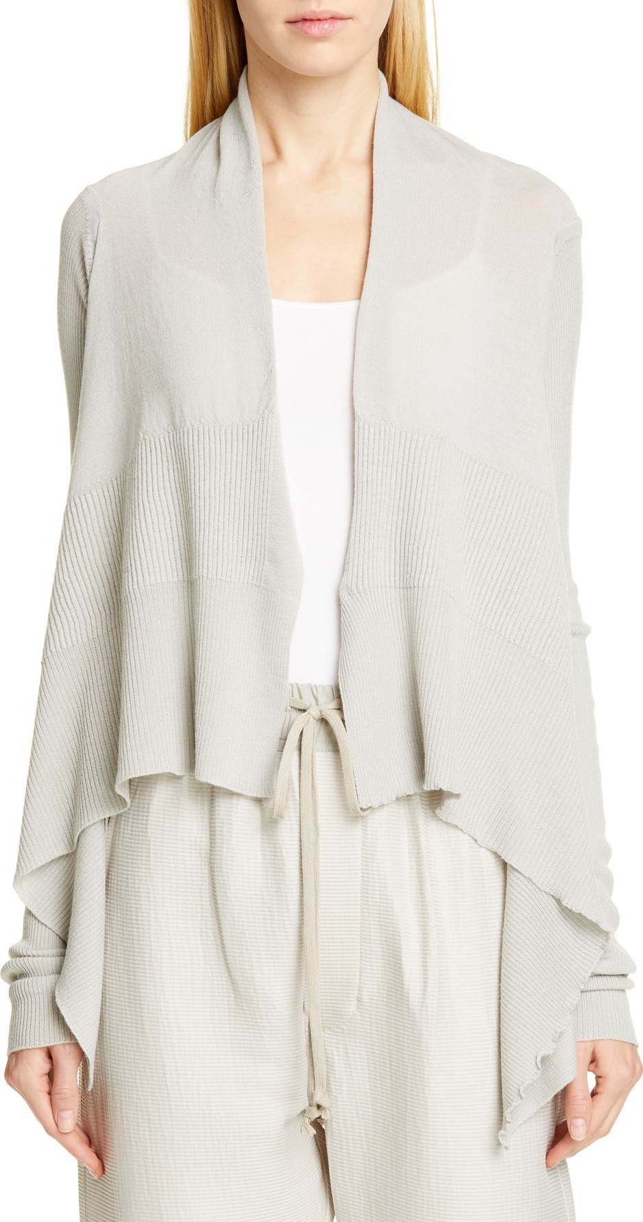 Rick Owens Draped Merino Wool Cardigan