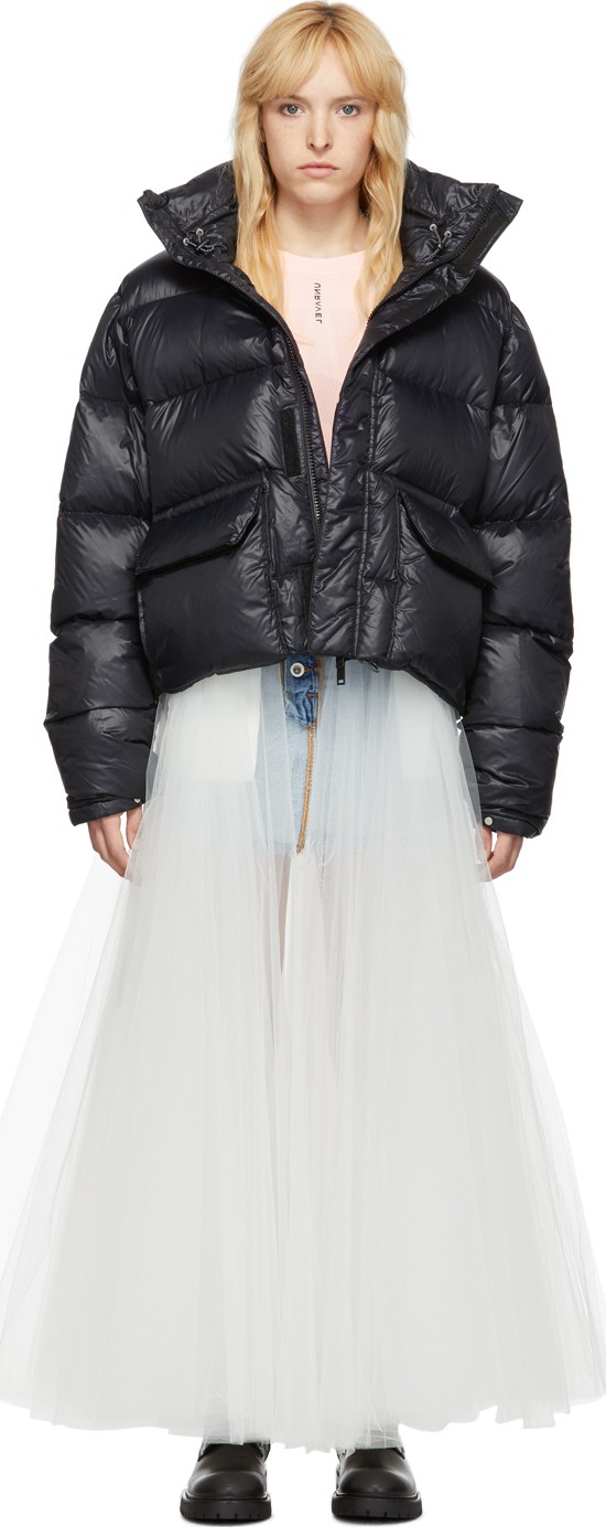 Unravel Black Down Shiny Jacket