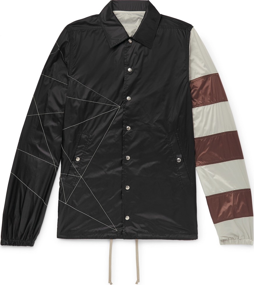 Rick Owens Embroidered Striped Shell Jacket