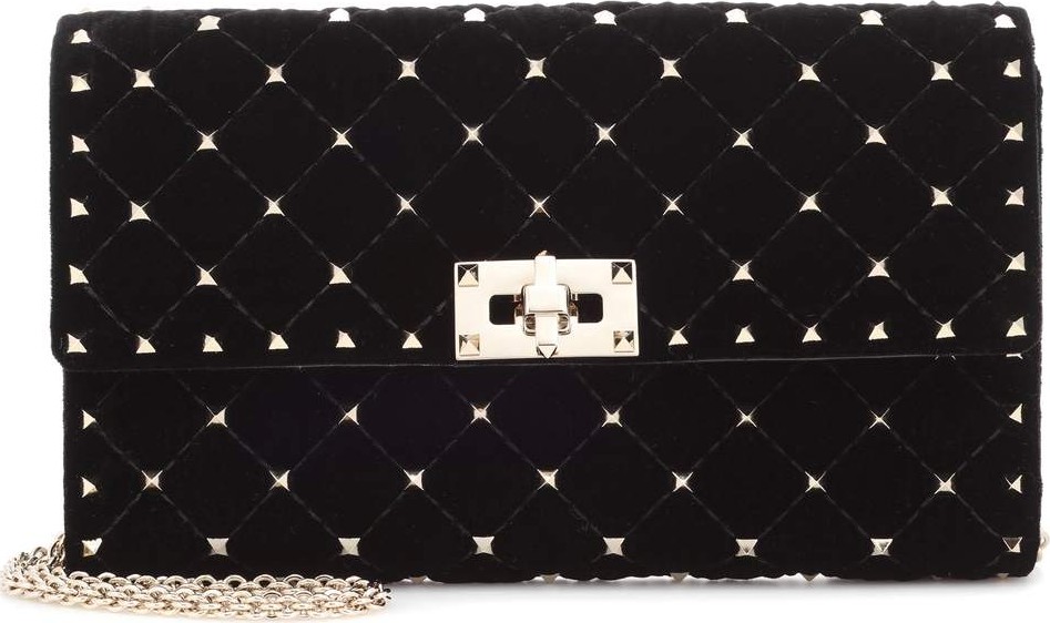 Valentino Valentino Garavani Rockstud Spike velvet shoulder bag