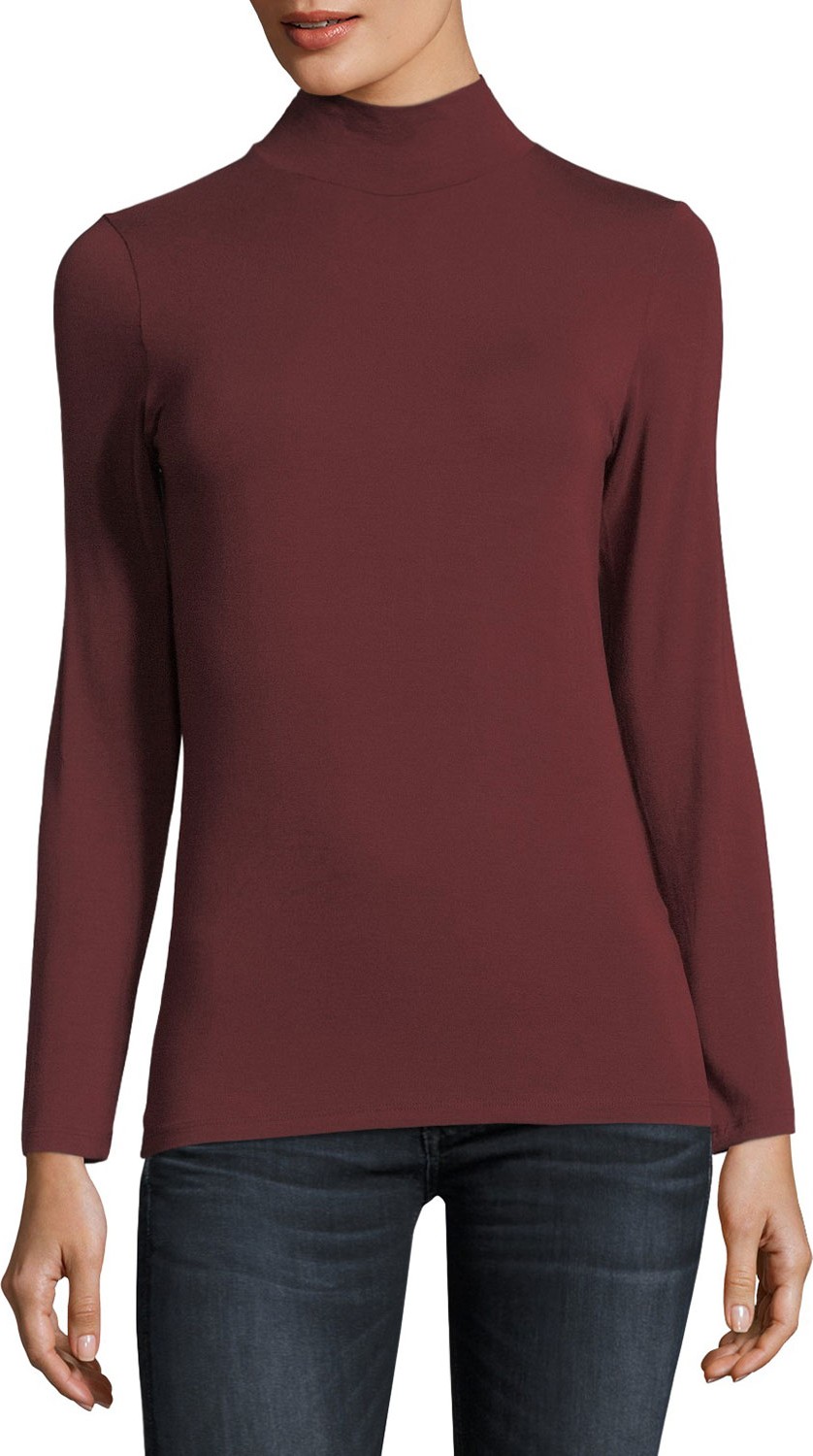 Majestic Soft Touch Mock Turtleneck Top