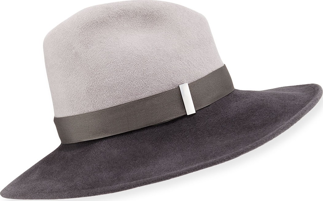 Gigi Burris Drake Wool Wide-Brim Fedora Hat