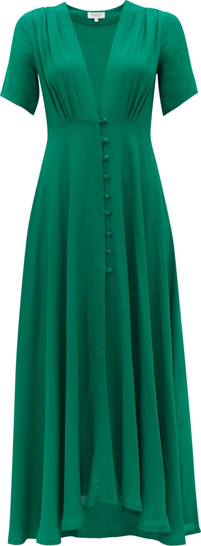 Gioia Bini Carolina gathered cady midi dress