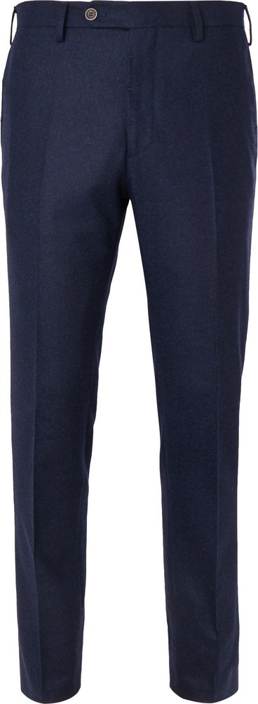 Lardini Skinny-Fit Mélange Wool Trousers