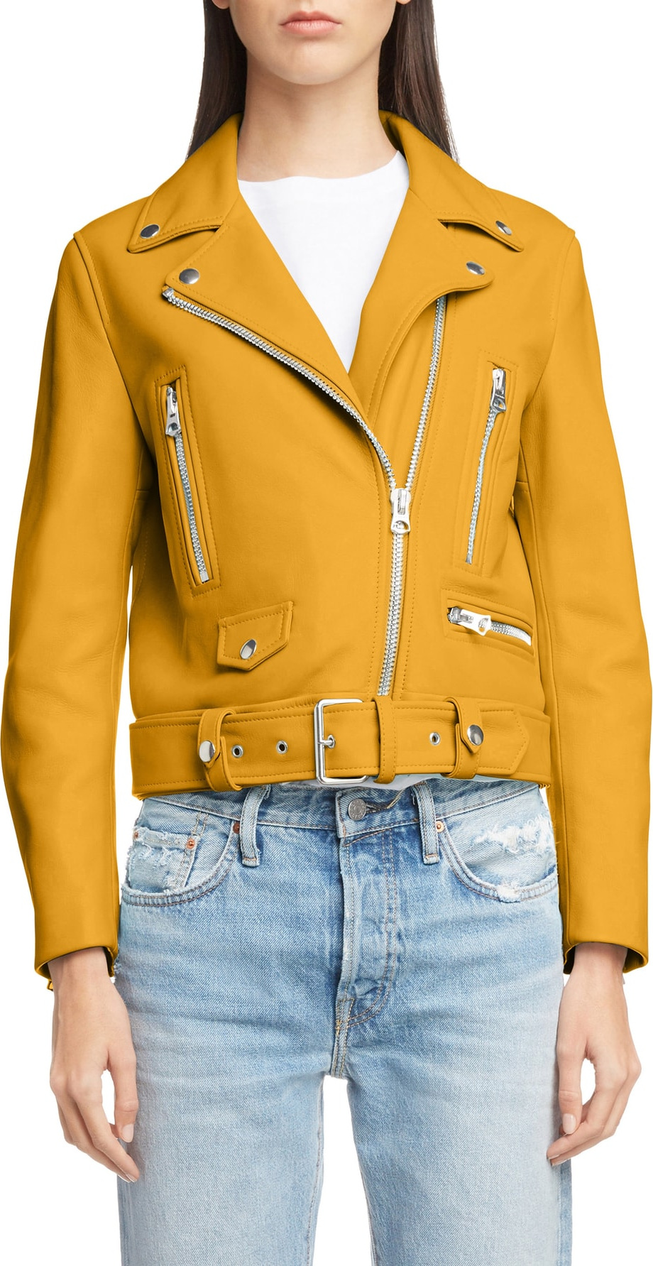 Acne Studios Leather Moto Jacket