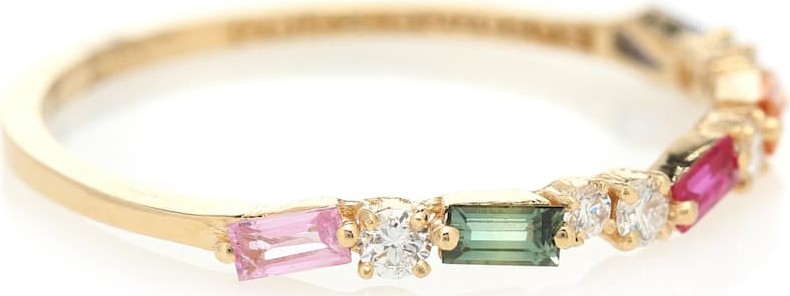 Suzanne Kalan 18kt gold, sapphire and diamond ring