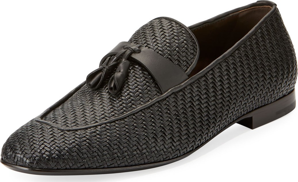 Ermenegildo Zegna Lido Woven Tassel Penny Loafer