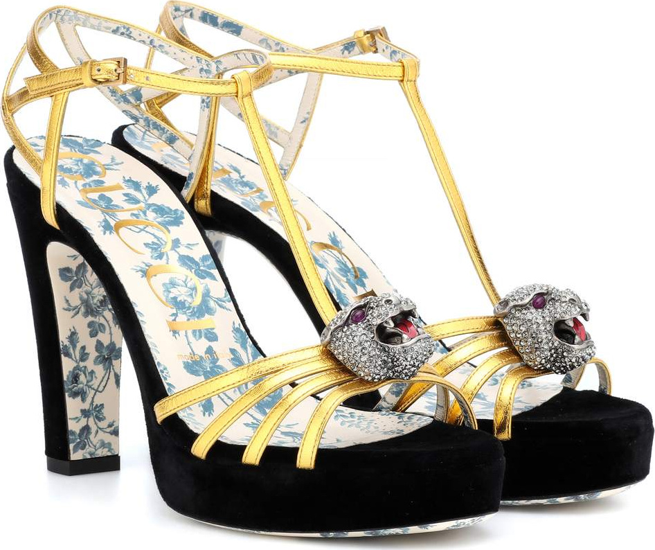 Gucci Embellished plateau sandals