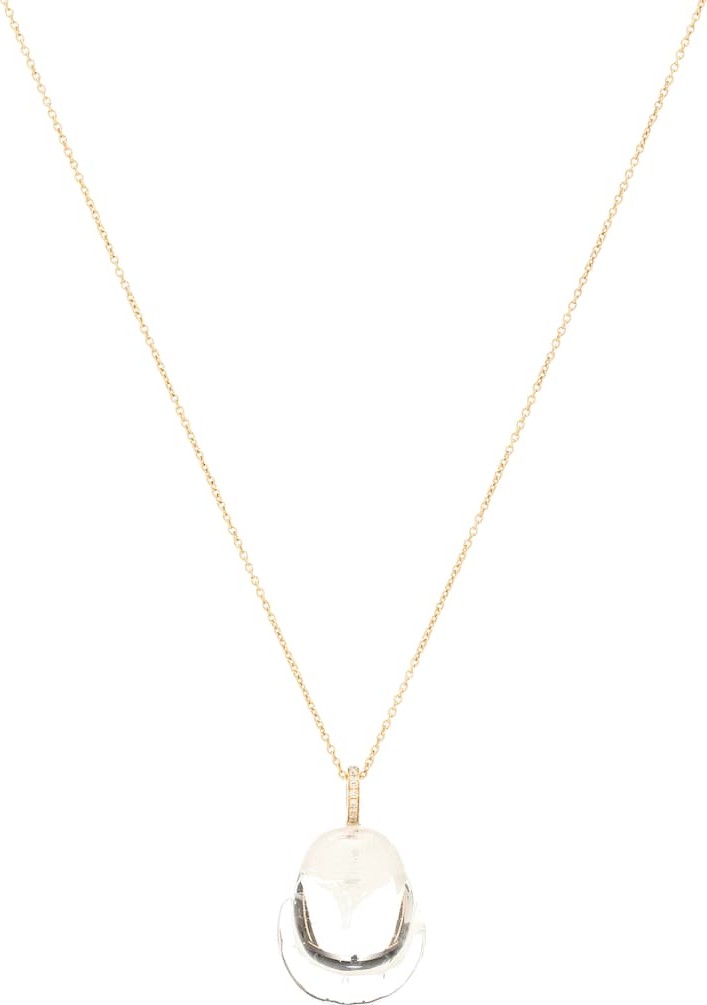 Sophie Bille Brahe Verre Simple Diamant 14-kt yellow gold necklace with diamonds