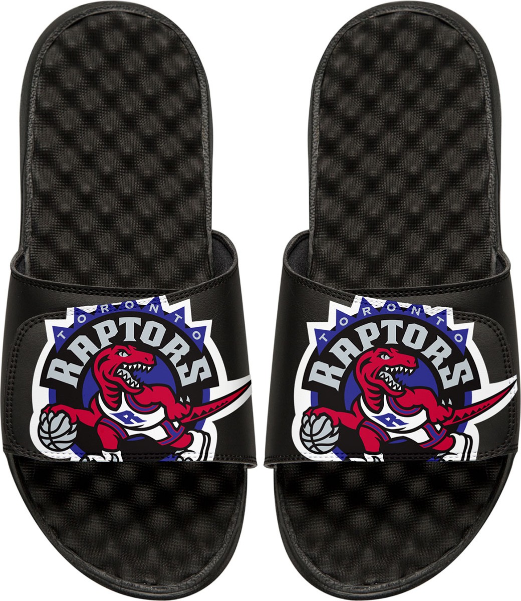 ISlide Men's NBA Hardwood Classics Toronto Raptors Slide Sandals, Black