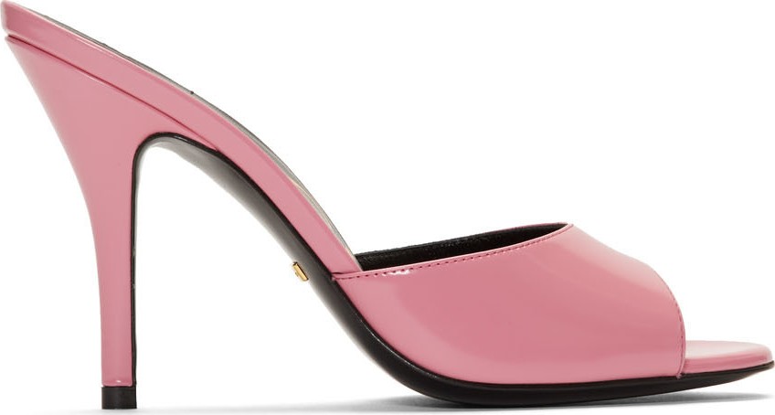 Gucci Pink Slide Heeled Sandals