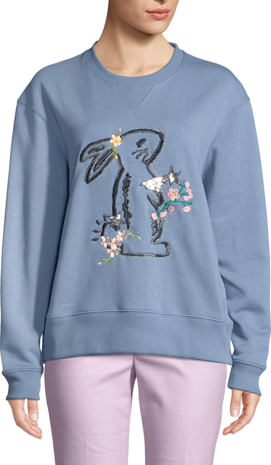 COACH x Selena Gomez Bunny Oversized Embroidered Sweatshirt