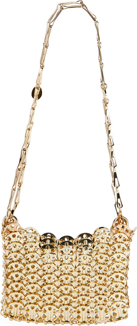 Paco Rabanne Iconic Mini Brass Link Chain Shoulder Bag