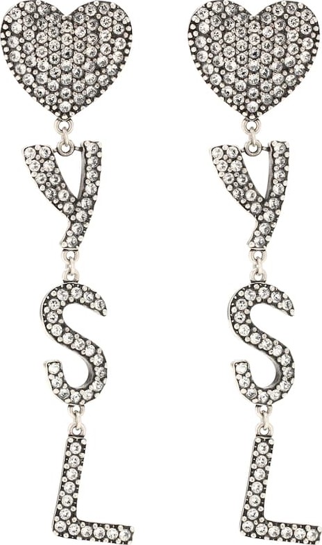 Saint Laurent Crystal-embellished earrings