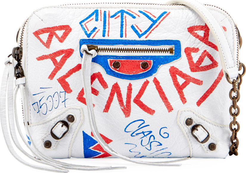Balenciaga Graffiti Classic Reporter XS Crossbody Bag