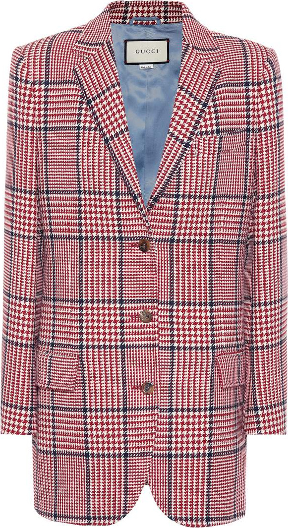 Gucci Checked wool-blend blazer