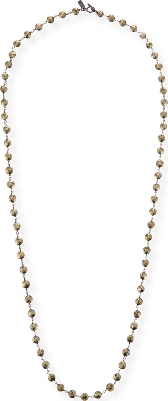 Margo Morrison Long Pyrite & Chain Necklace
