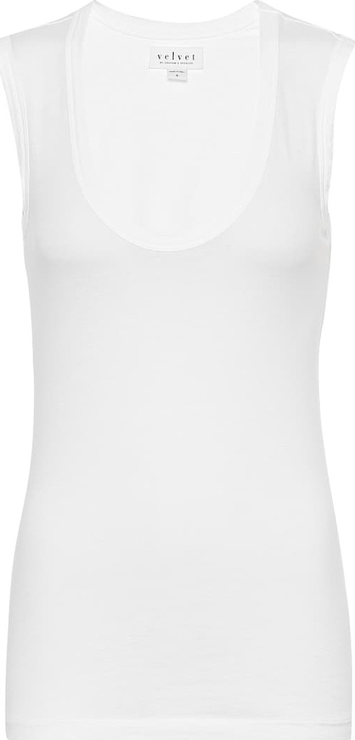 Velvet By Graham & Spencer Jaida striped cotton-blend top