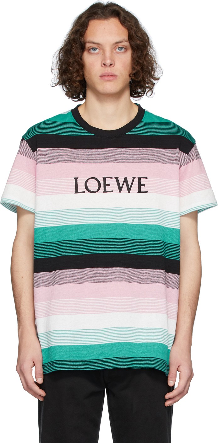 LOEWE Multicolor Stripe Logo T-Shirt