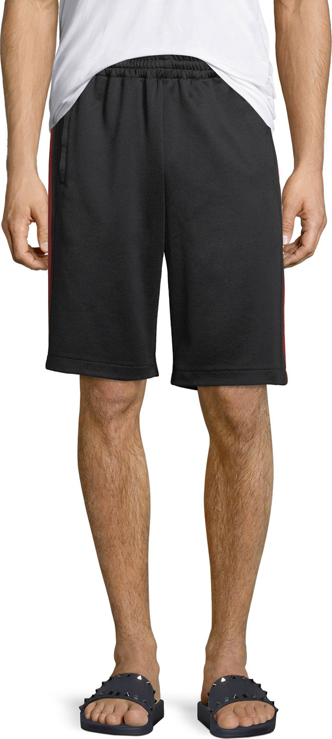 Gucci Web-Trim Technical Jersey Shorts