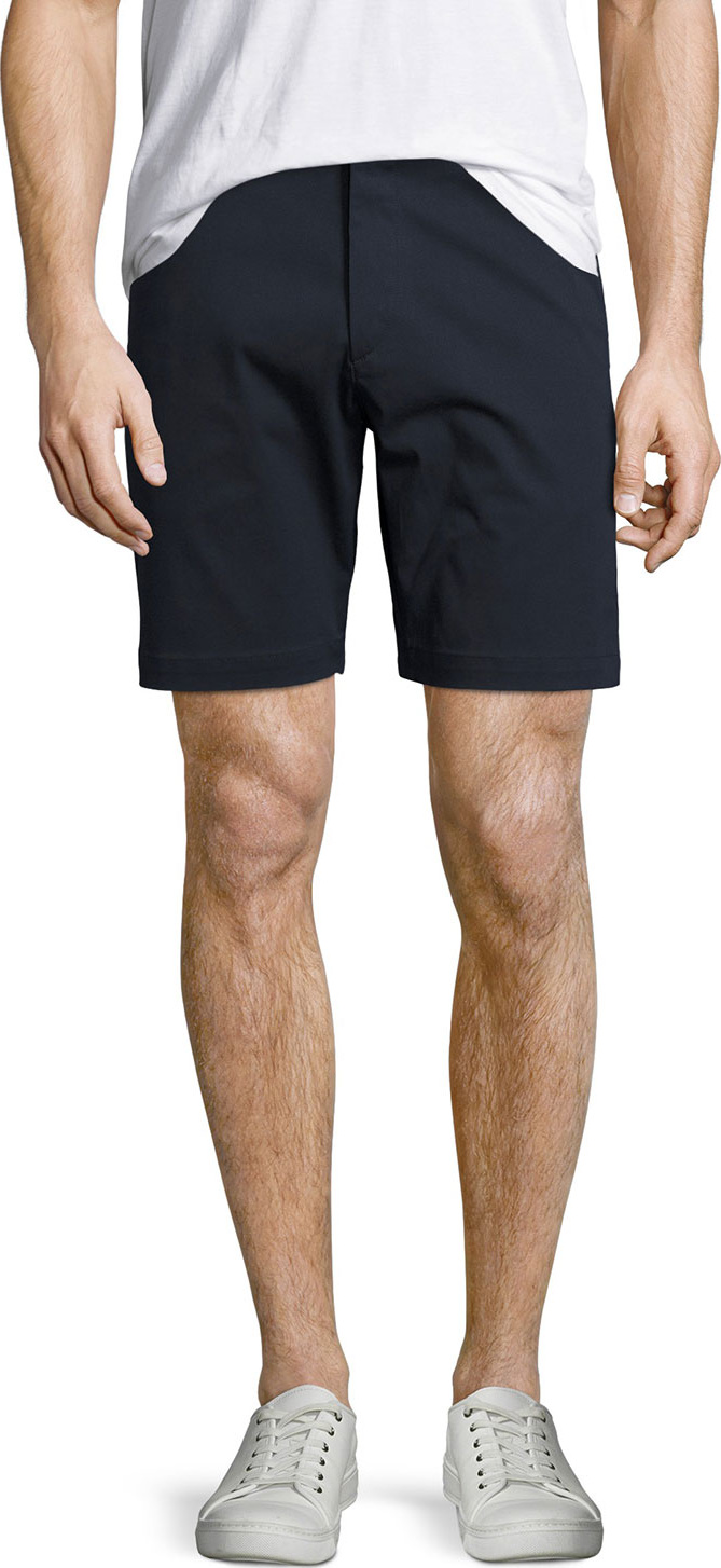 Theory Zaine Witten Stretch-Cotton Shorts