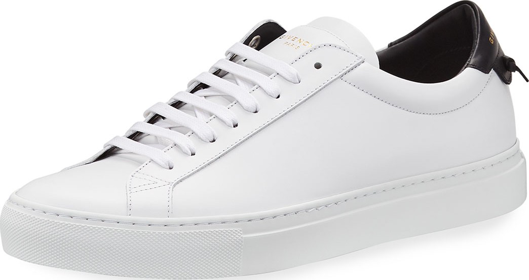 Givenchy Men's Urban Street Leather Low-Top Sneakers, Black