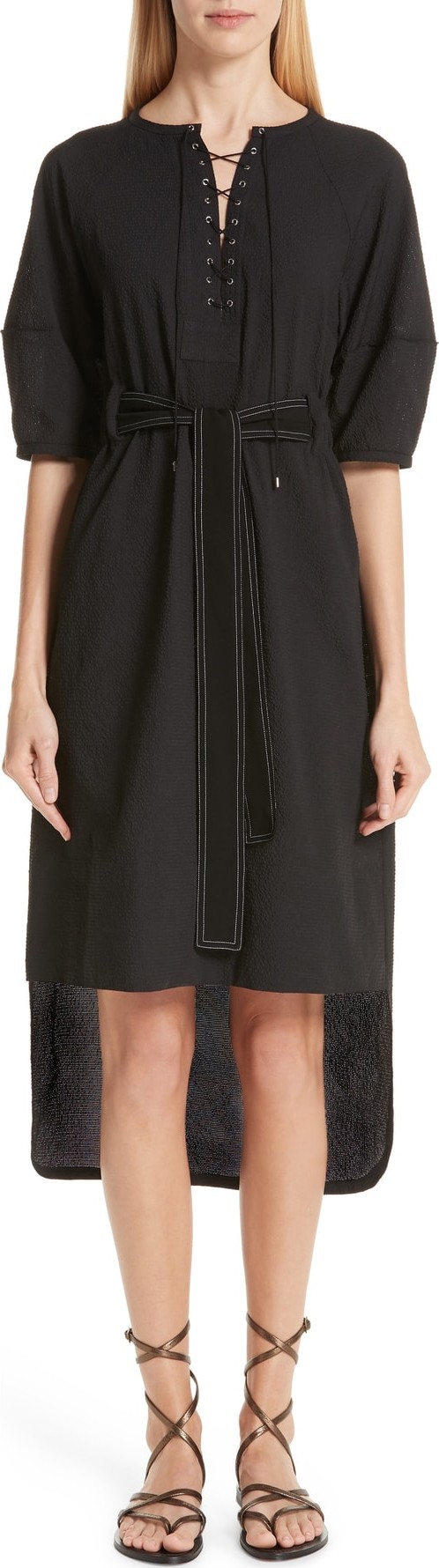 Yigal Azrouel Seersucker Tunic Dress