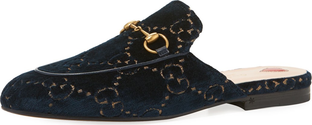 Gucci Princetown GG Velvet Mule