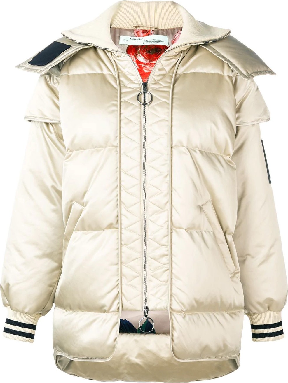 Off White hooded padded jacket