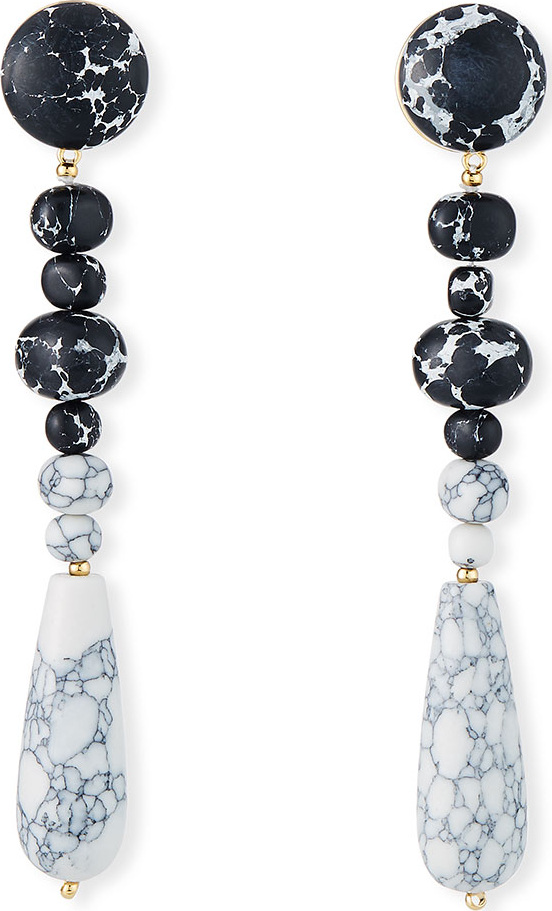 Lele Sadoughi Copacabana Earrings, Black/White