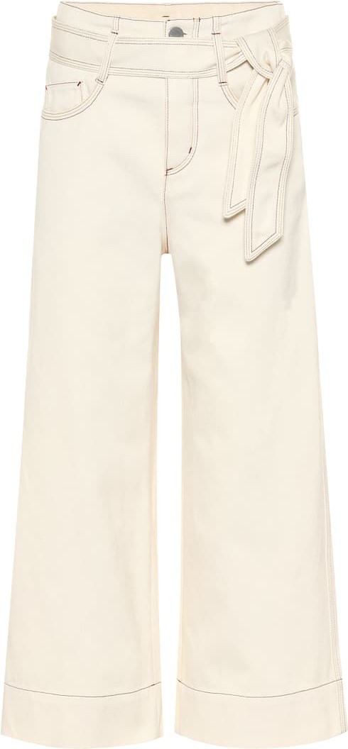 Loro Piana High-rise wide-leg cropped jeans