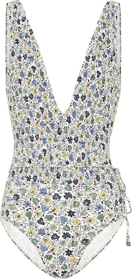 Tory Burch Floral smocked swimsuit