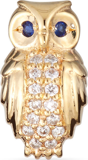 Sydney Evan Owl Diamond Single Stud Earring