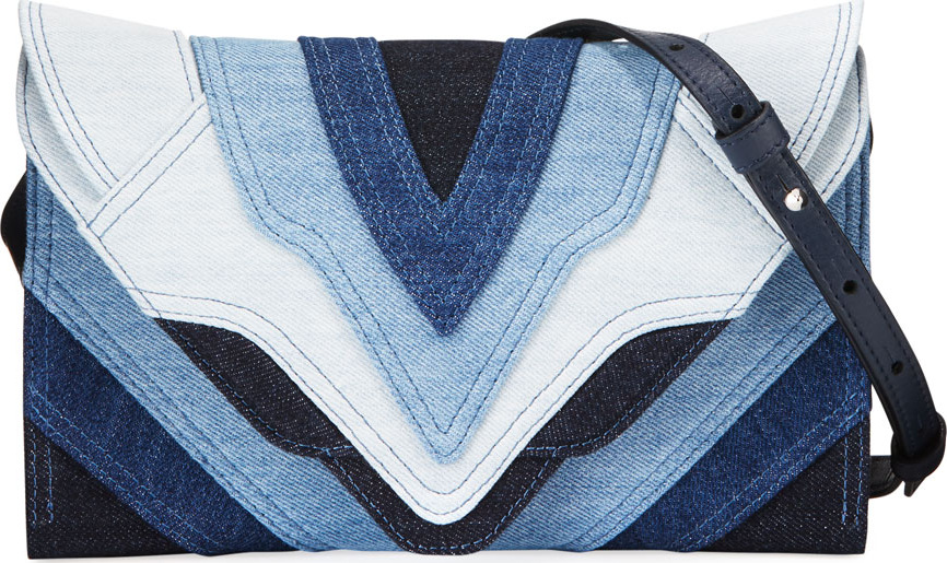 Elena Ghisellini Felina Mini Patchwork Jeans Crossbody Bag
