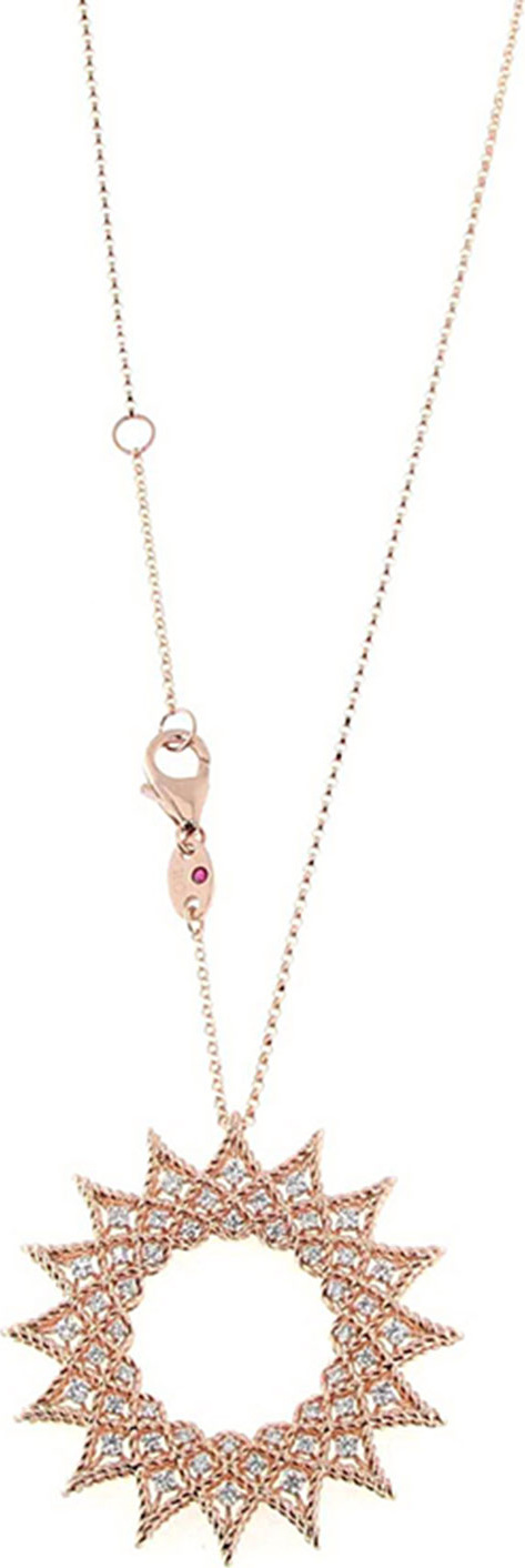 Roberto Coin 18k Rose Gold Roman Barocco Diamond Necklace