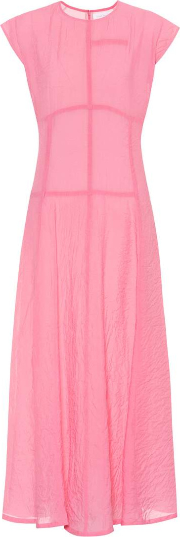 Victoria Beckham Cap-sleeve crêpe midi dress
