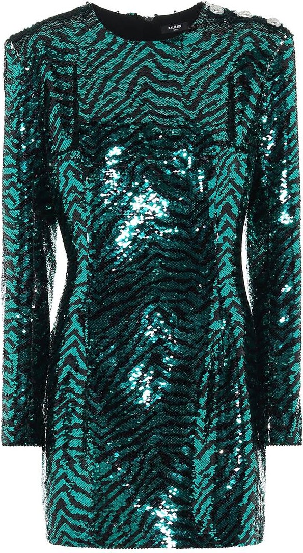 Balmain Sequined zebra dress