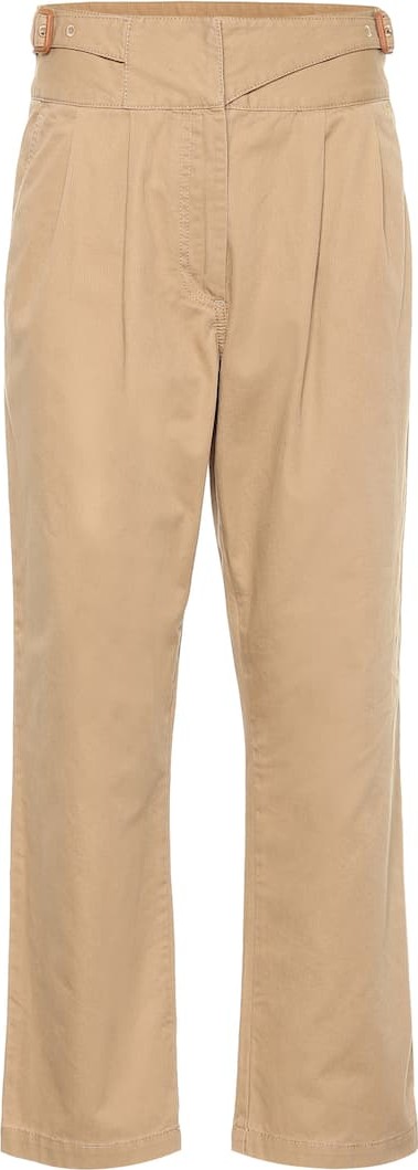 LOEWE High-rise cotton cropped pants