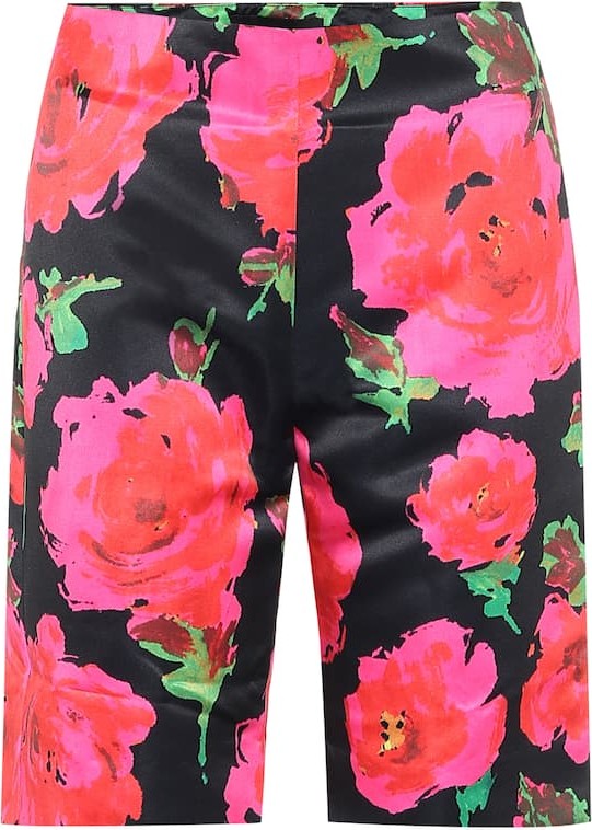 Richard Quinn Floral satin shorts