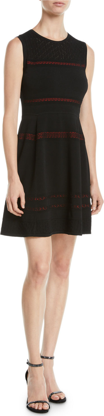 DIANE von FURSTENBERG Celina Sleeveless Lace-Trim Short Dress