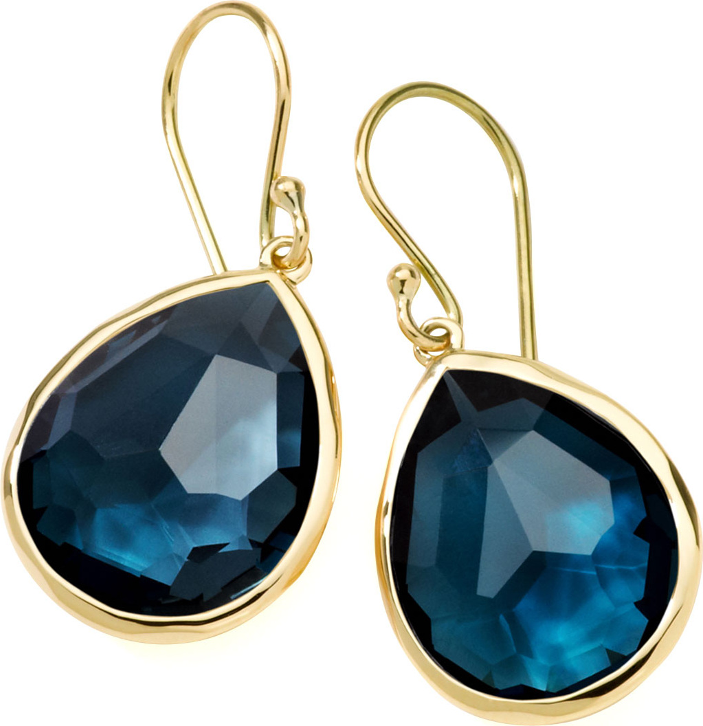 IPPOLITA Medium Teardrop Earrings, London Blue Topaz