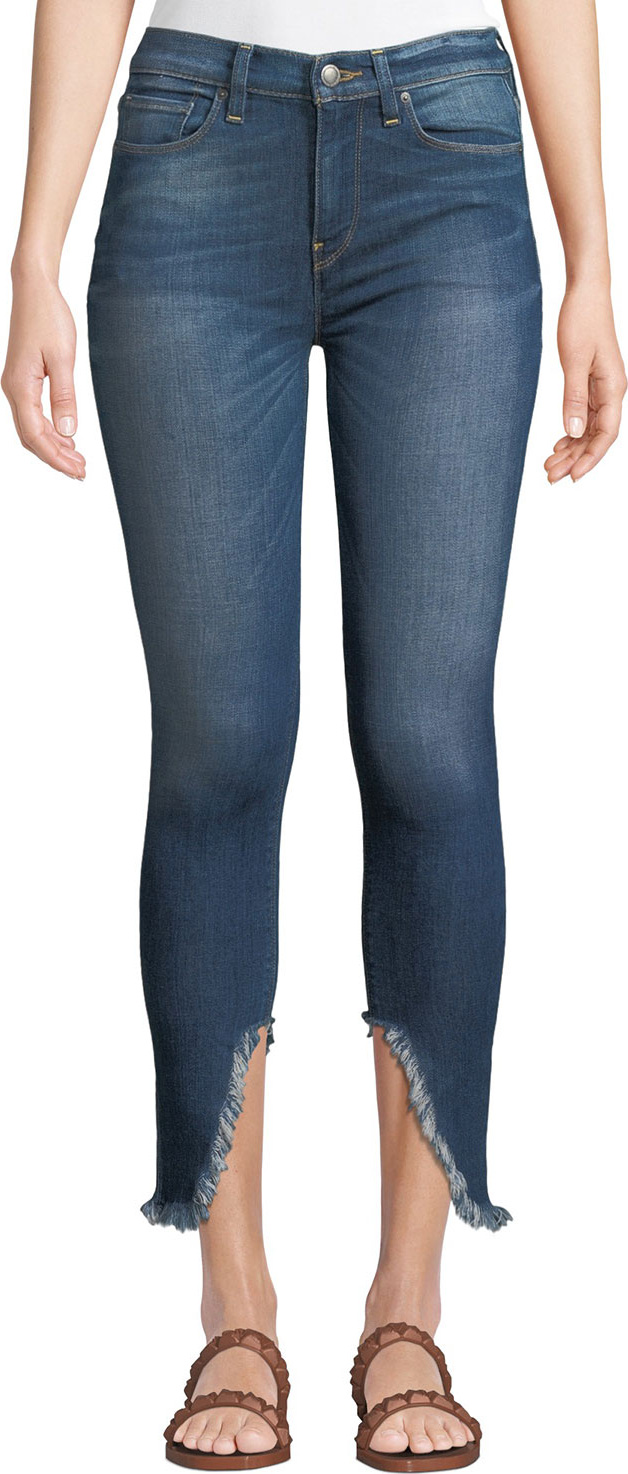 Hudson Nico Mid-Rise Raw-Hem Ankle Skinny Jeans