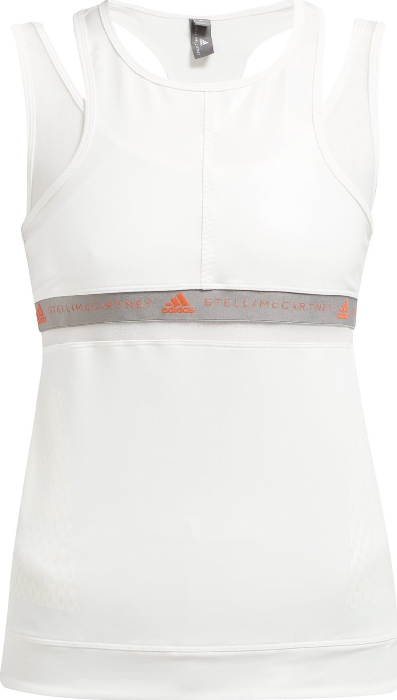 Adidas By Stella McCartney Run cut-out logo-print tank top